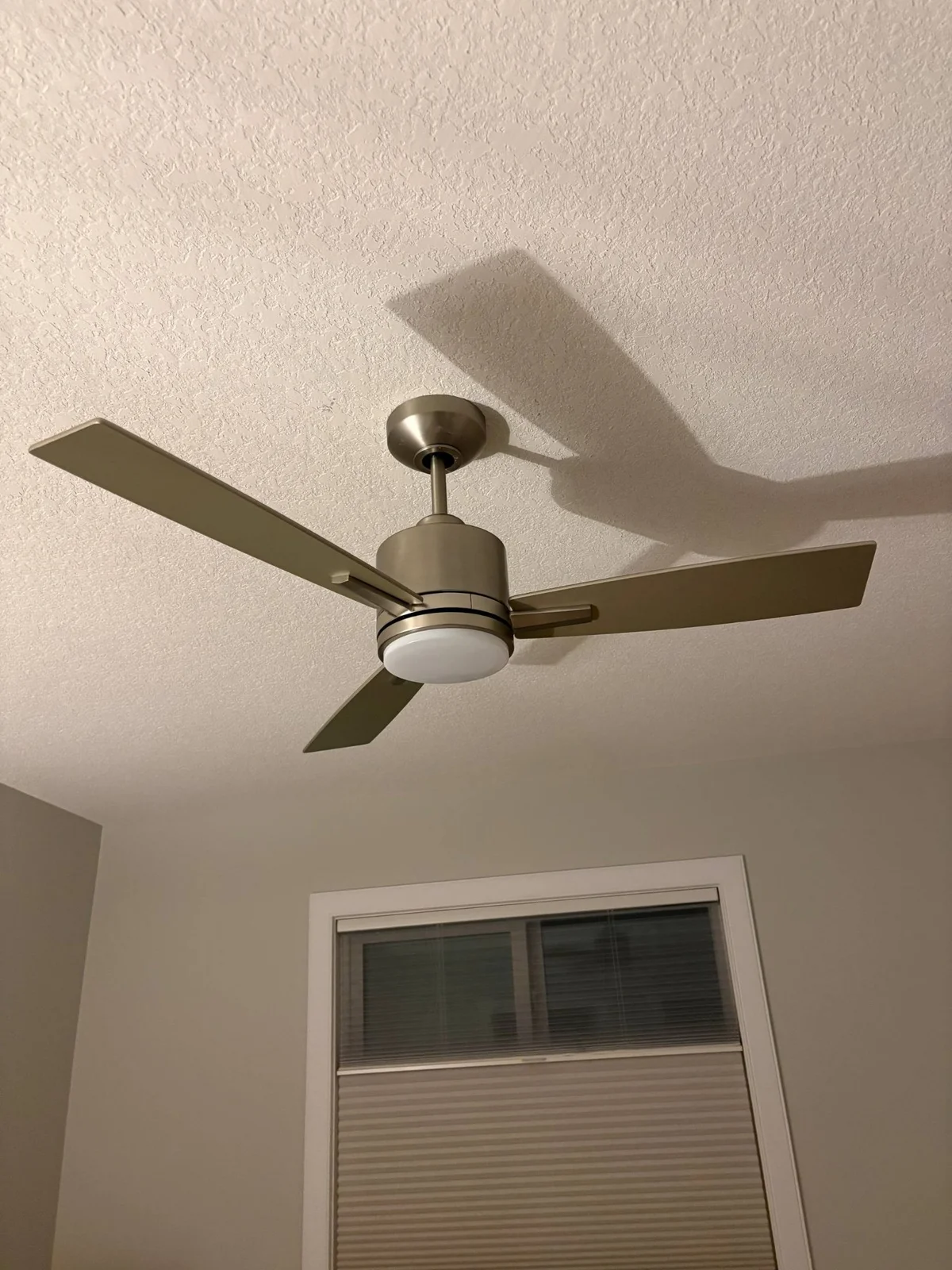 Ceiling fan after installation
