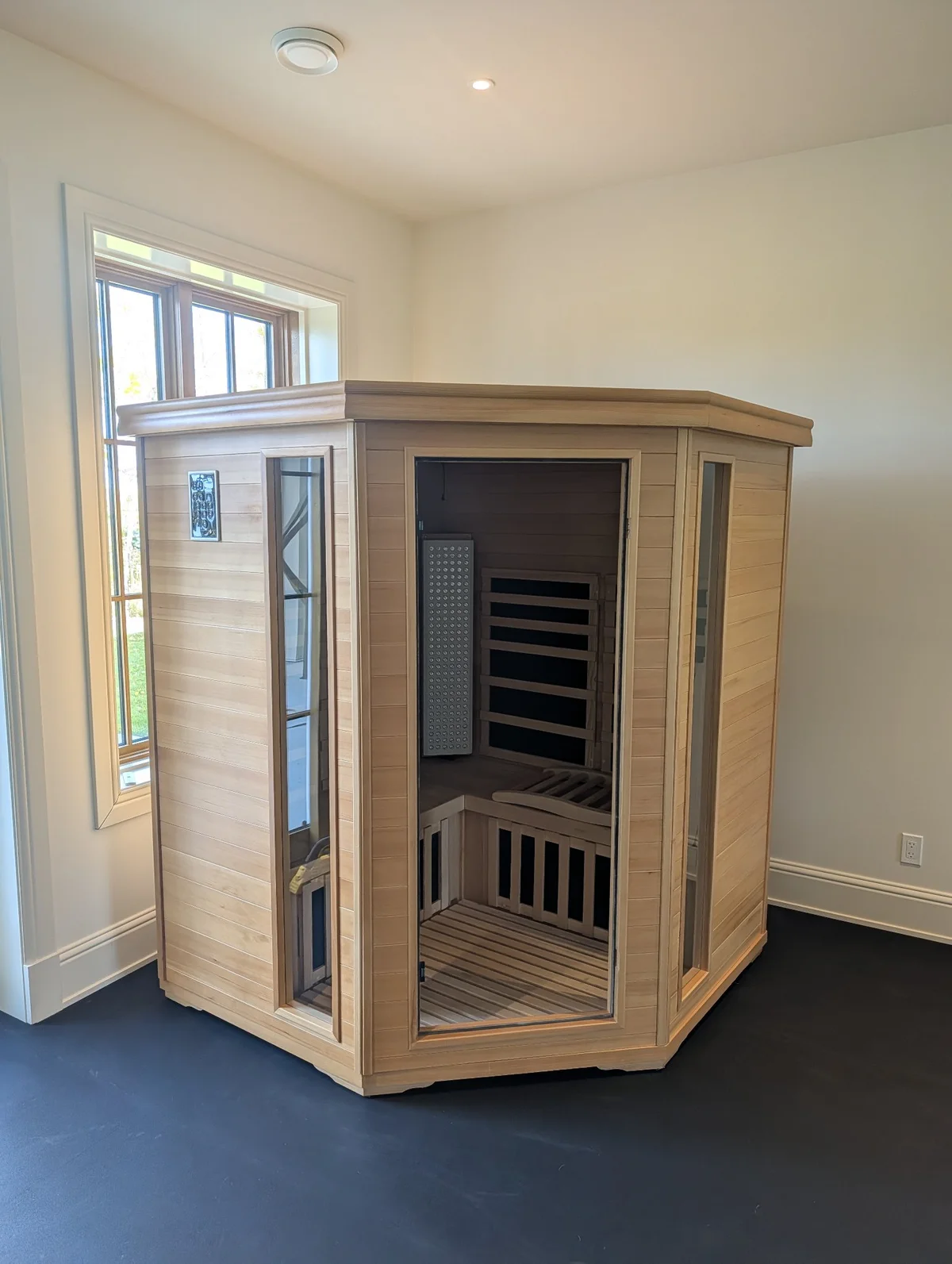 Infrared sauna after assembly